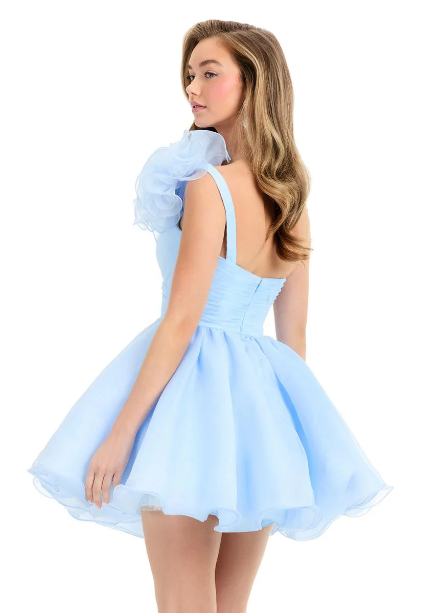 ASHLEYlauren One Shoulder A-Line HoCo Dress 4958 - Image 8