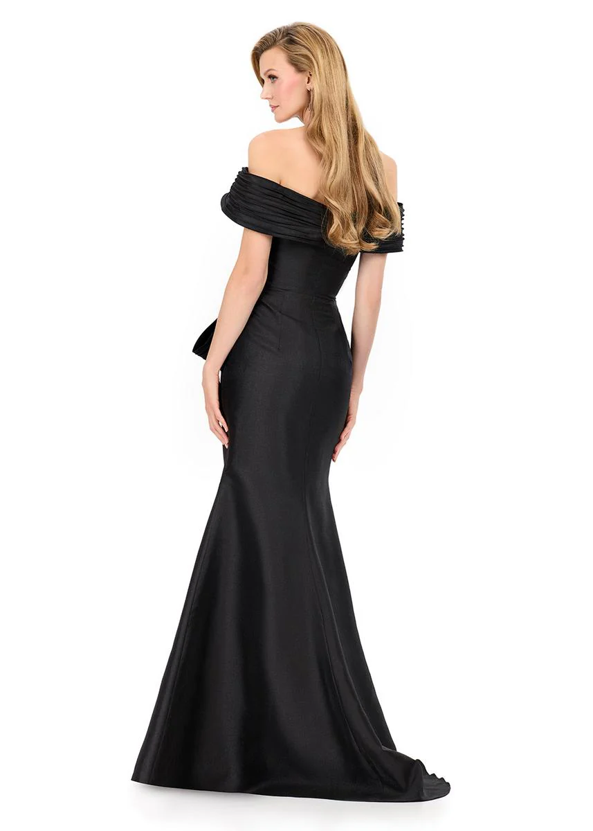 ASHLEYlauren Structured Off-Shoulder Evening Gown E12103 - Image 12