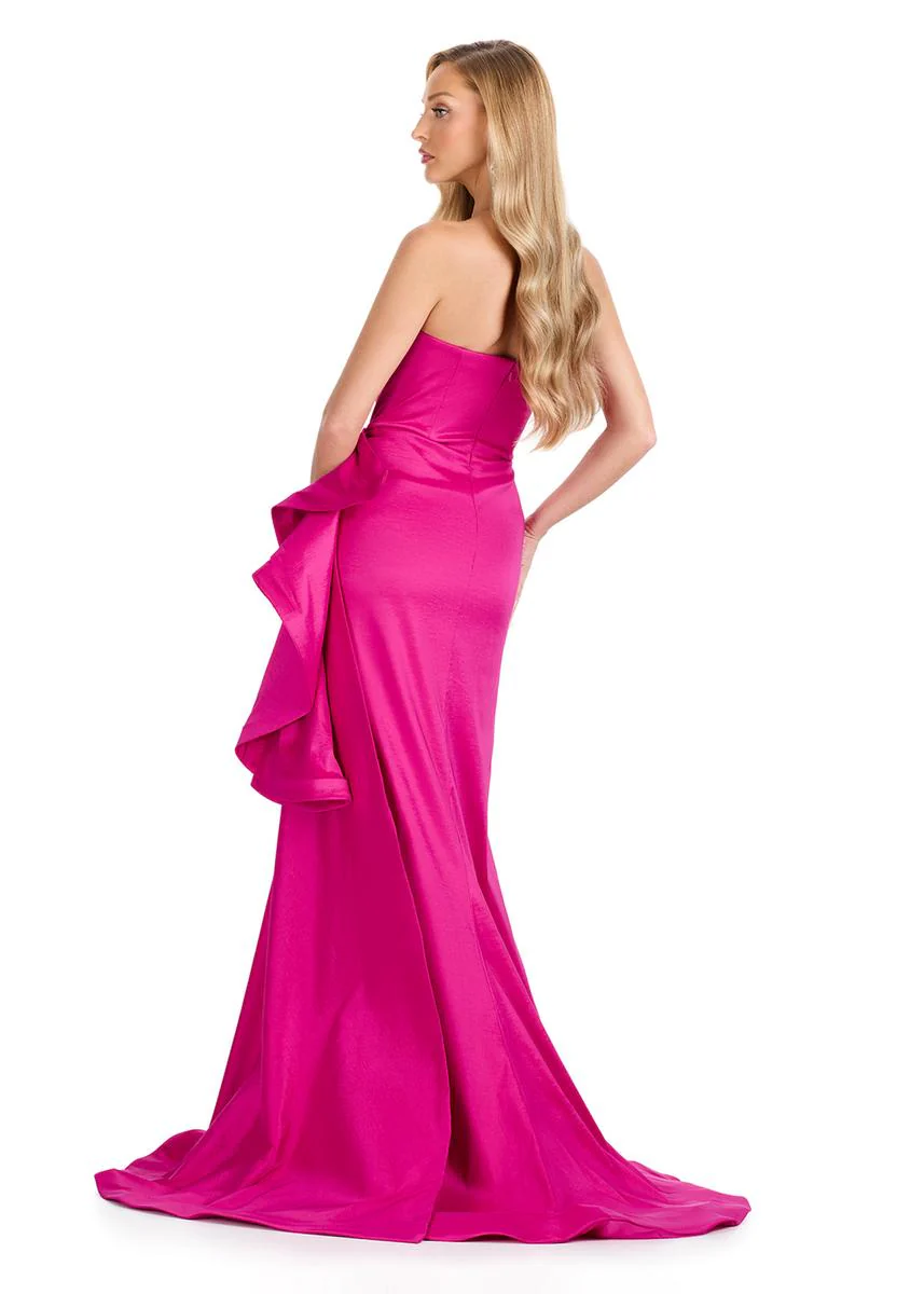 ASHLEYlauren Strapless Taffeta Evening Dress E12118 - Image 8