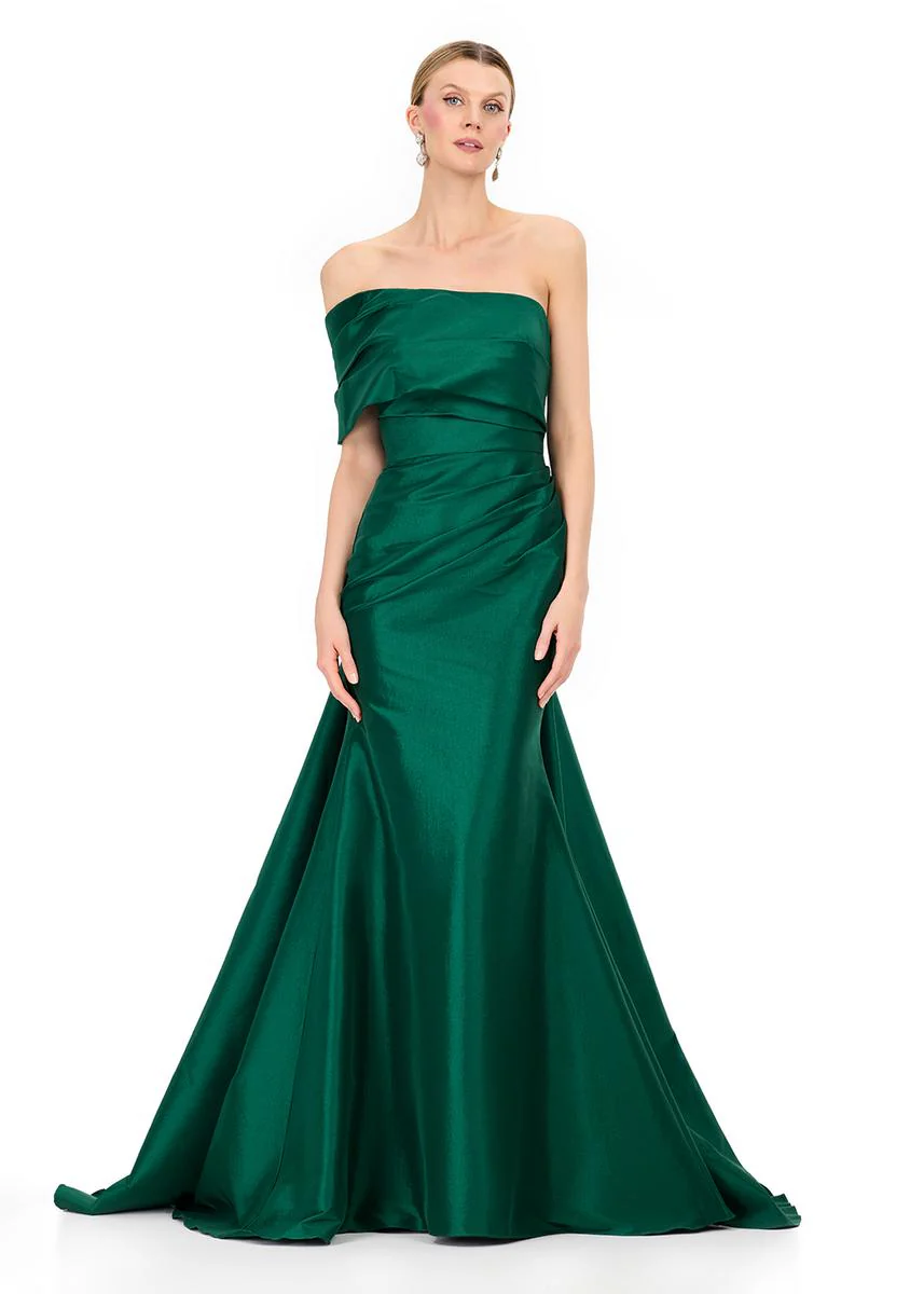 ASHLEYlauren One Shoulder Bow Detail Fitted Dress E12323 - Image 3