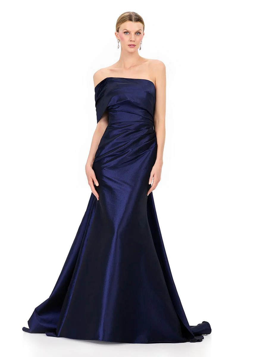 ASHLEYlauren One Shoulder Bow Detail Fitted Dress E12323 - Image 7