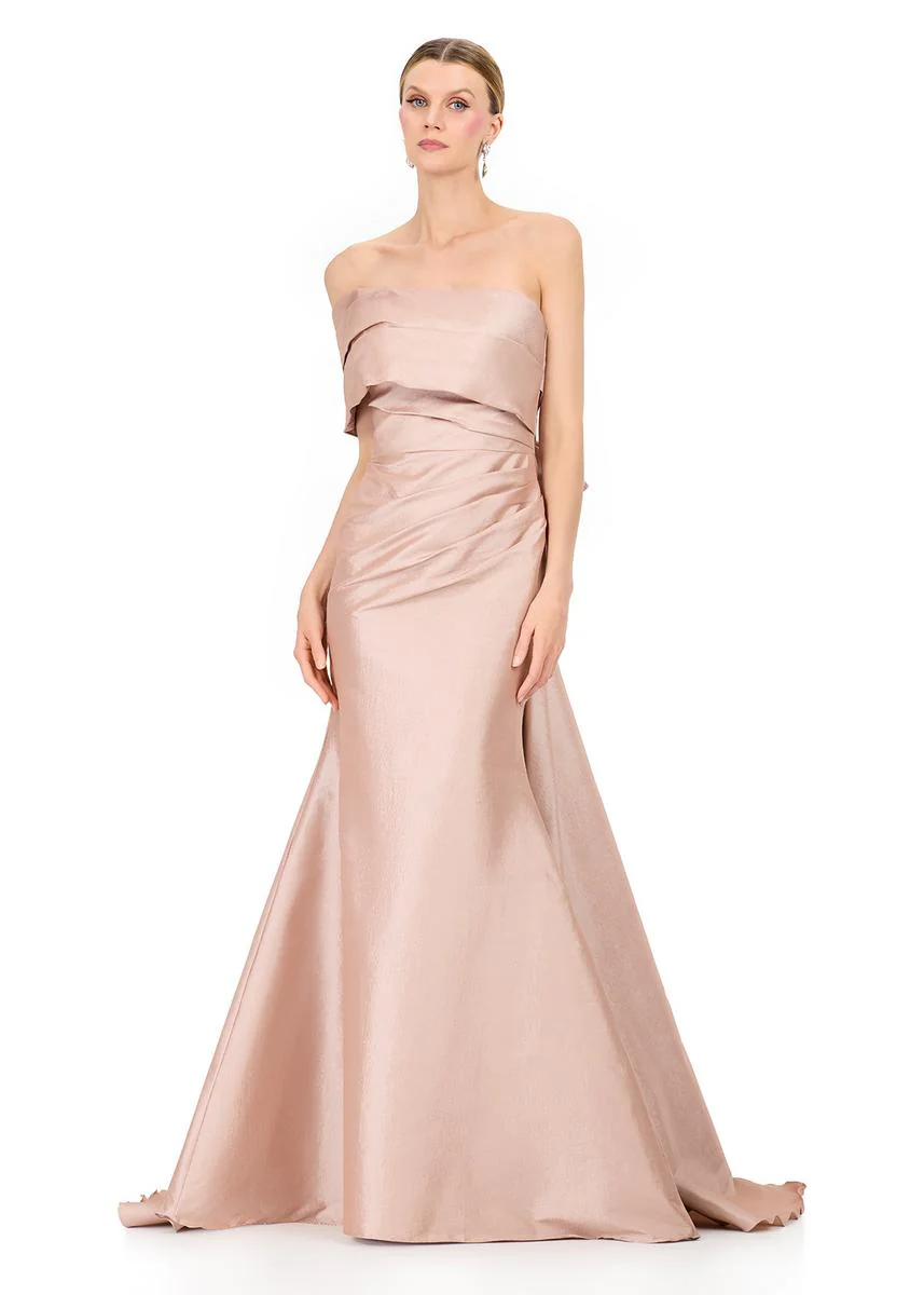 ASHLEYlauren One Shoulder Bow Detail Fitted Dress E12323 - Image 9