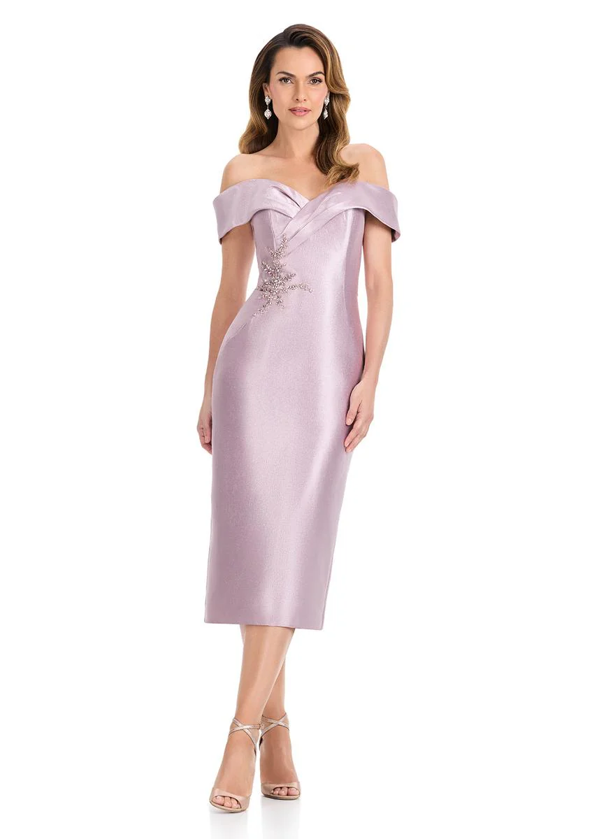 ASHLEYlauren Off The Shoulder Midi Dress E4919