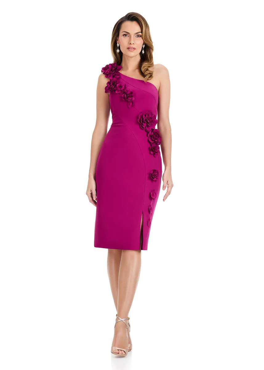 ASHLEYlauren One Shouder Cocktail Dress E4961 - Image 5