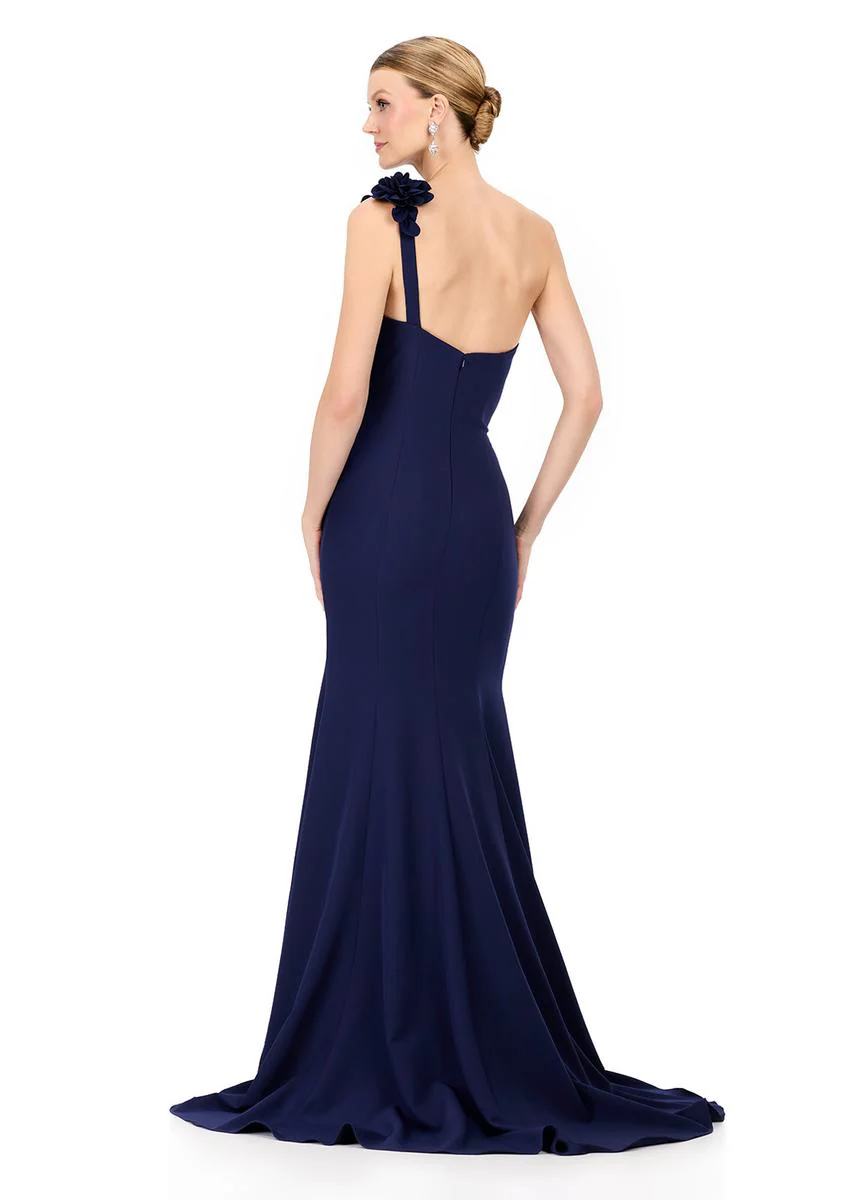 ASHLEYlauren One Shoulder 3D Applique Fitted Dress E12245 - Image 8