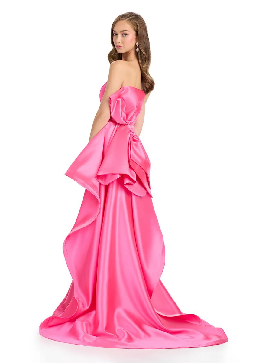 ASHLEYlauren Strapless Mikado Bow Dress 11866 - Image 2