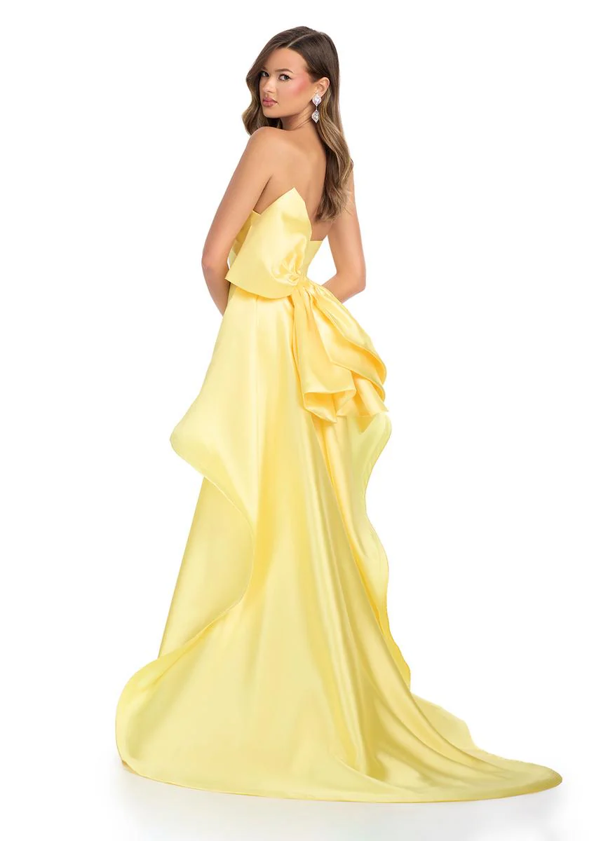 ASHLEYlauren Strapless Mikado Bow Dress 11866 - Image 7