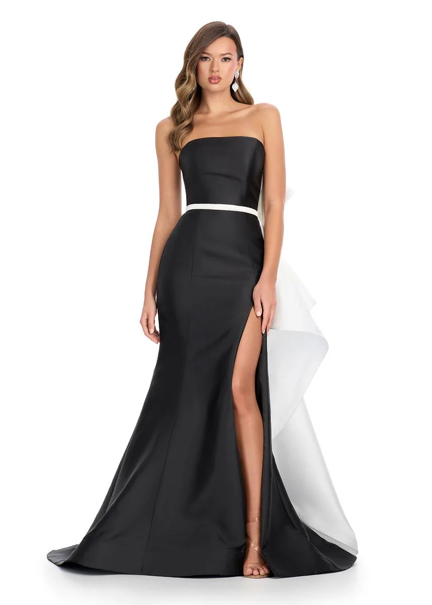 ASHLEYlauren Strapless Mikado Bow Dress 11866 - Image 9