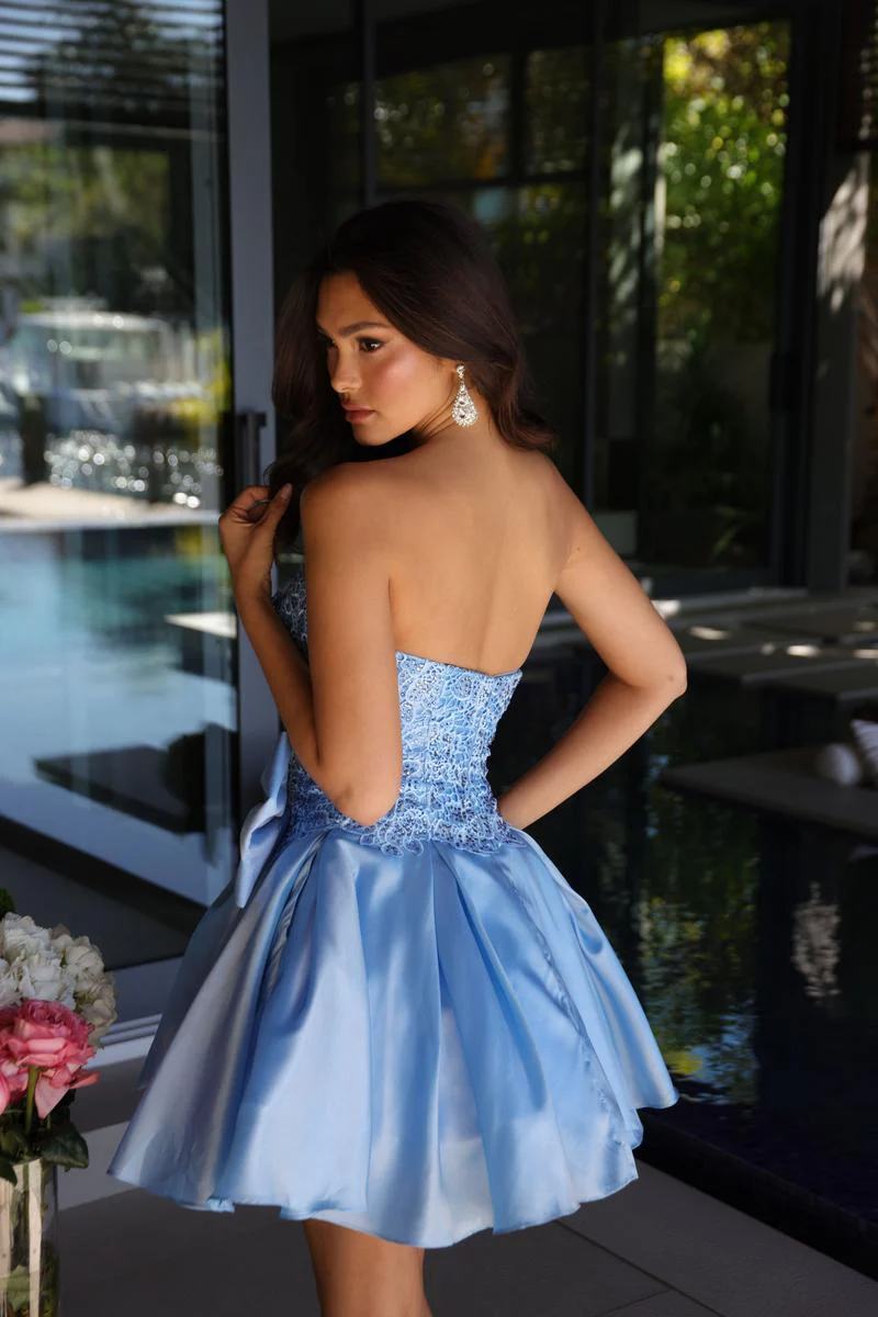 Ava Presley A-Line Bow HoCo Dress 26382 - Image 2