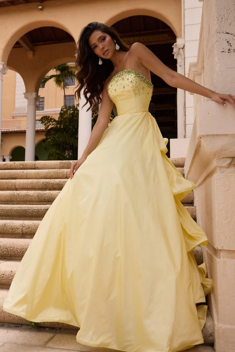 Ava Presley Ruffle Back Ballgown Prom Dress 26417 - Image 2