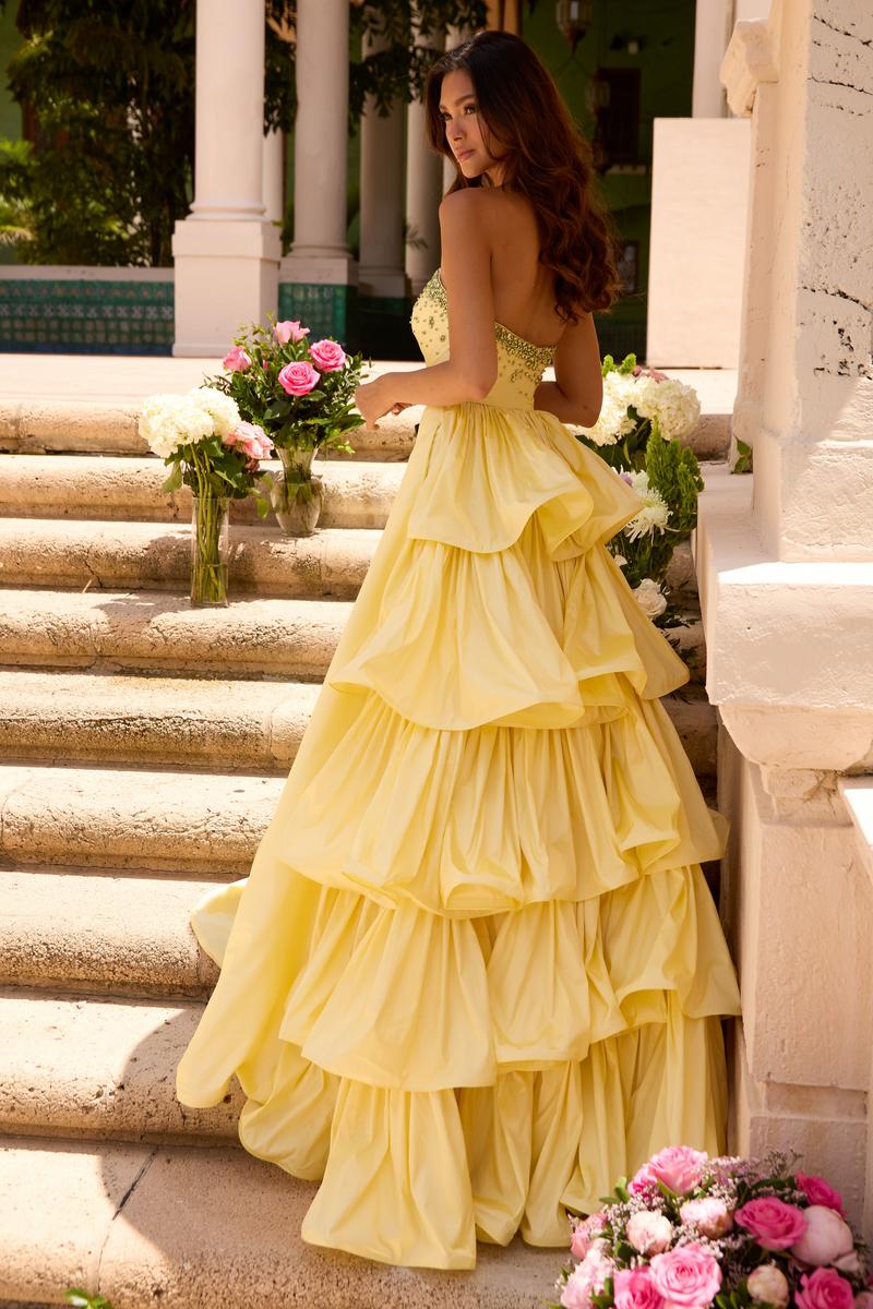 Ava Presley Ruffle Back Ballgown Prom Dress 26417 - Image 3