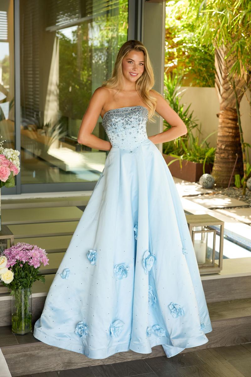 Ava Presley 3D Floral Applique Ballgown Prom Dress 26532
