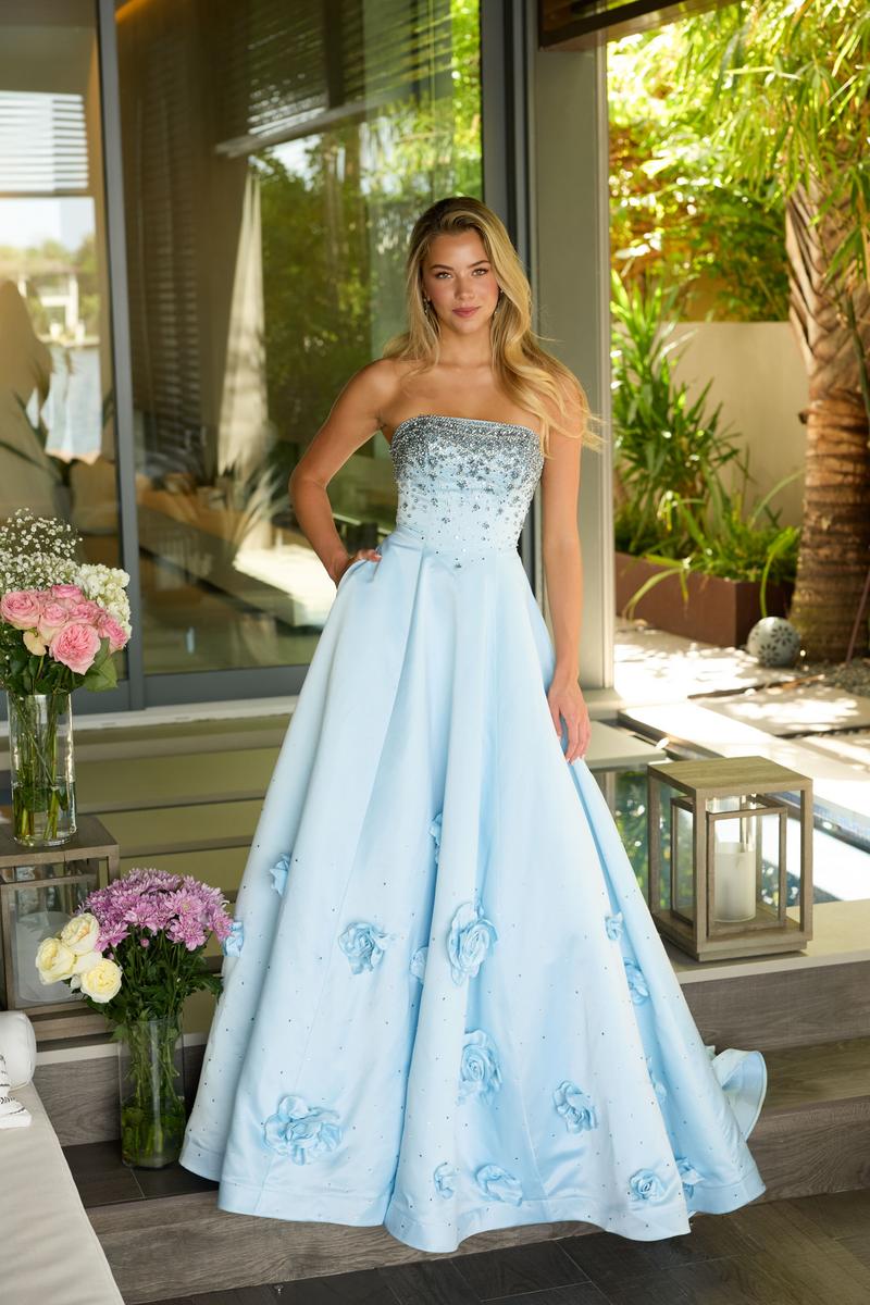 Ava Presley 3D Floral Applique Ballgown Prom Dress 26532 - Image 3