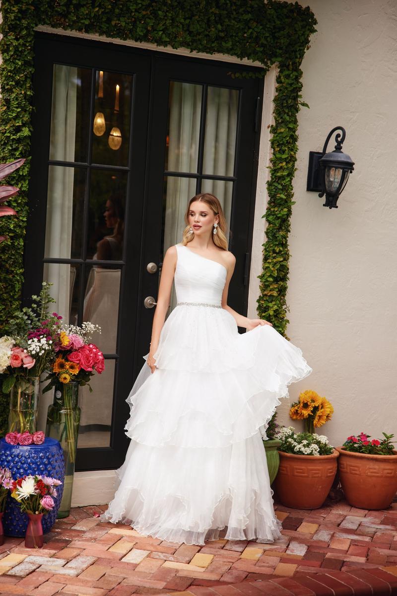 Ava Presley One Shoulder Tiered Ruffle Ball Gown 29131 - Image 31