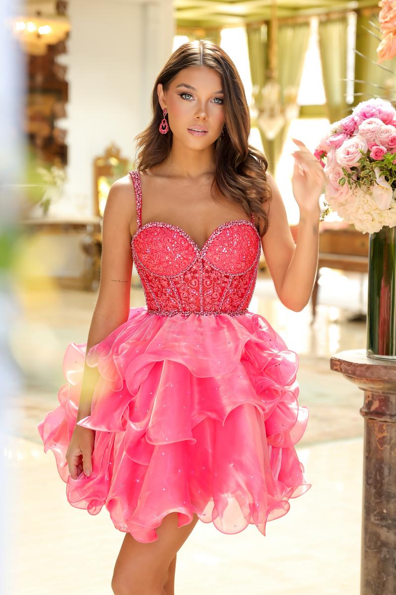 Ava Presley A-Line Ruffle Homecoming Dress 29179 - Image 17