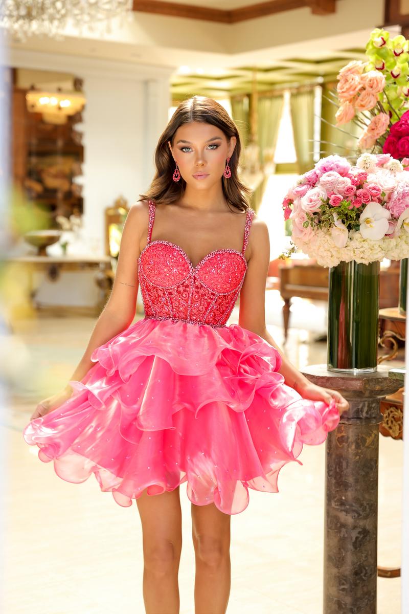 Ava Presley A-Line Ruffle Homecoming Dress 29179 - Image 5
