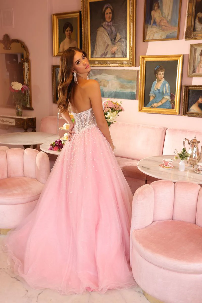 Ava Presley Beaded Corset Long Prom Dress 29226 - Image 2