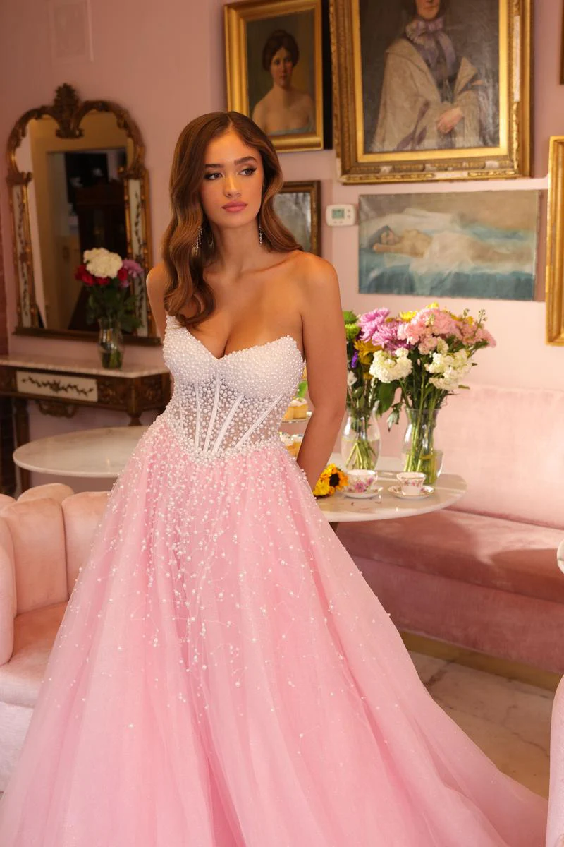Ava Presley Beaded Corset Long Prom Dress 29226 - Image 4
