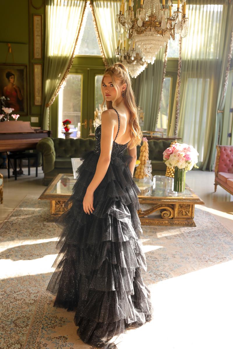 Ava Presley Corset Ruffle Prom Dress 29232 - Image 15
