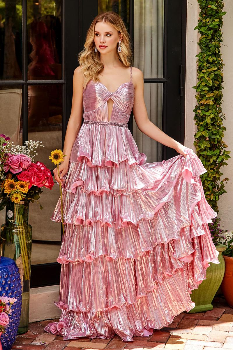 Ava Presley Tiered Pleated Ruffle Prom Dress 29263 - Image 12