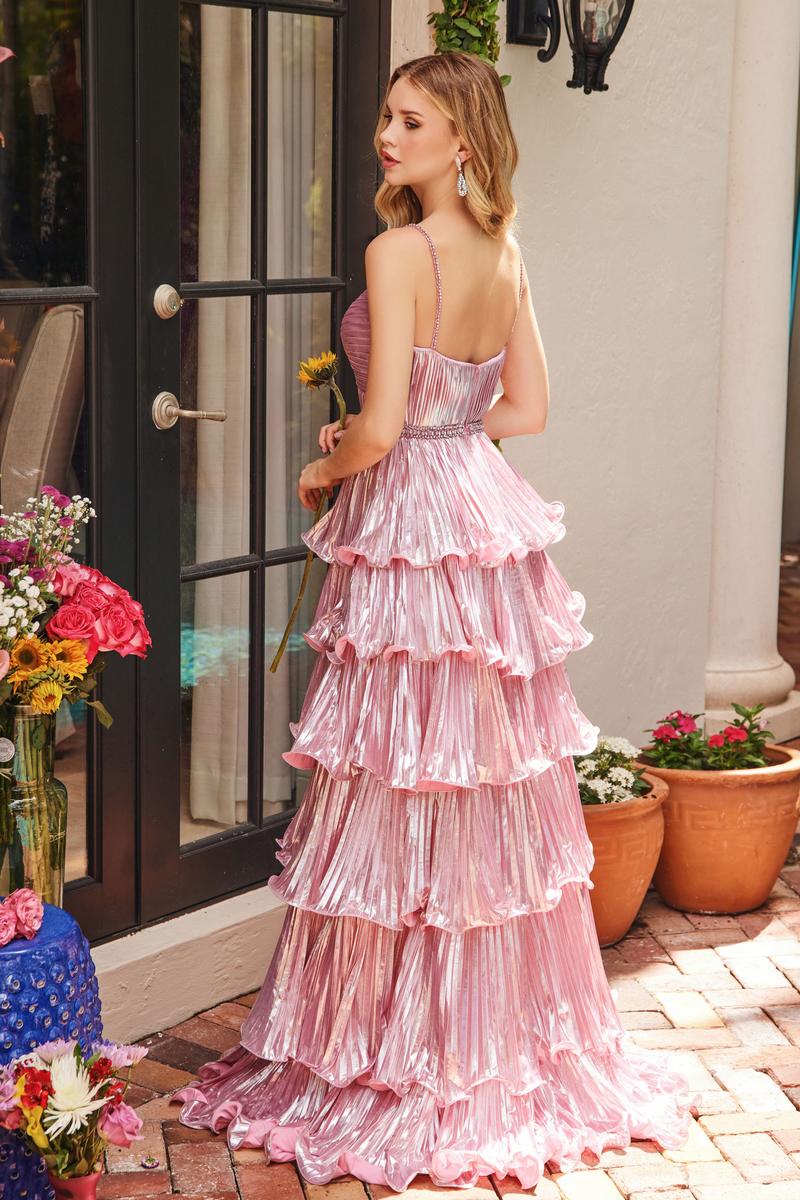 Ava Presley Tiered Pleated Ruffle Prom Dress 29263 - Image 13