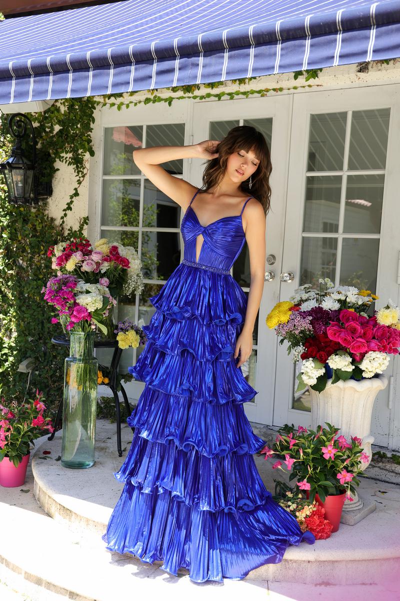 Ava Presley Tiered Pleated Ruffle Prom Dress 29263 - Image 8