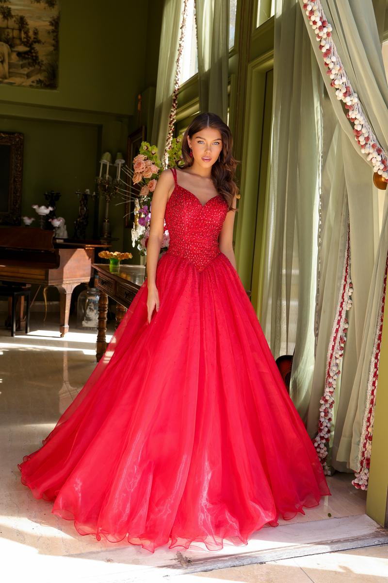 Ava Presley Basque Waist Ball Gown Dress 29522 - Image 6