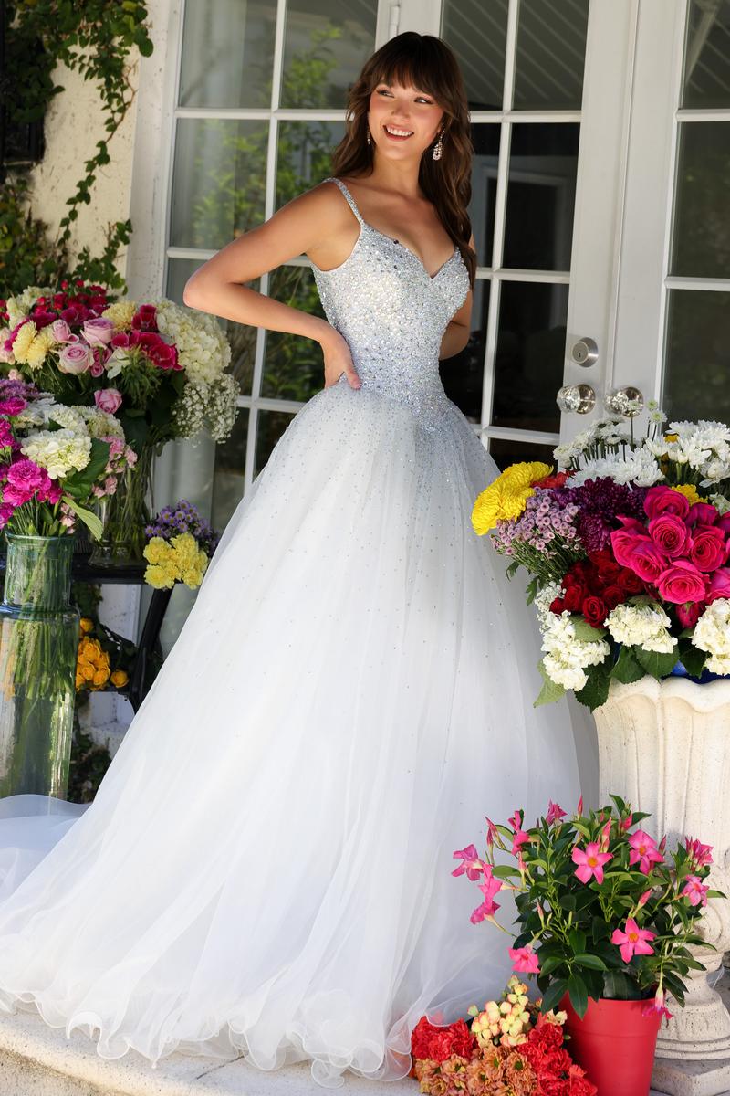 Ava Presley Basque Waist Ball Gown Dress 29522 - Image 9
