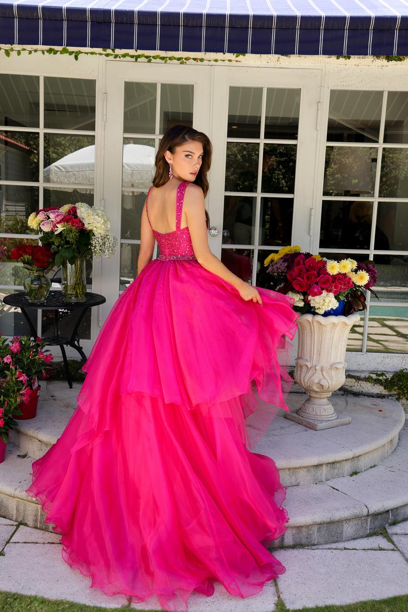 Ava Presley Tiered Ball Gown Prom Dress 29523 - Image 2
