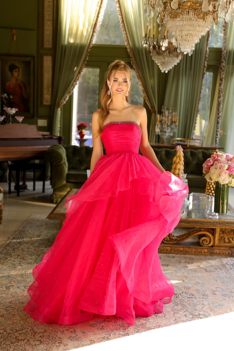 Ava Presley Strapless Ruched Prom Dress 29524 - Image 3