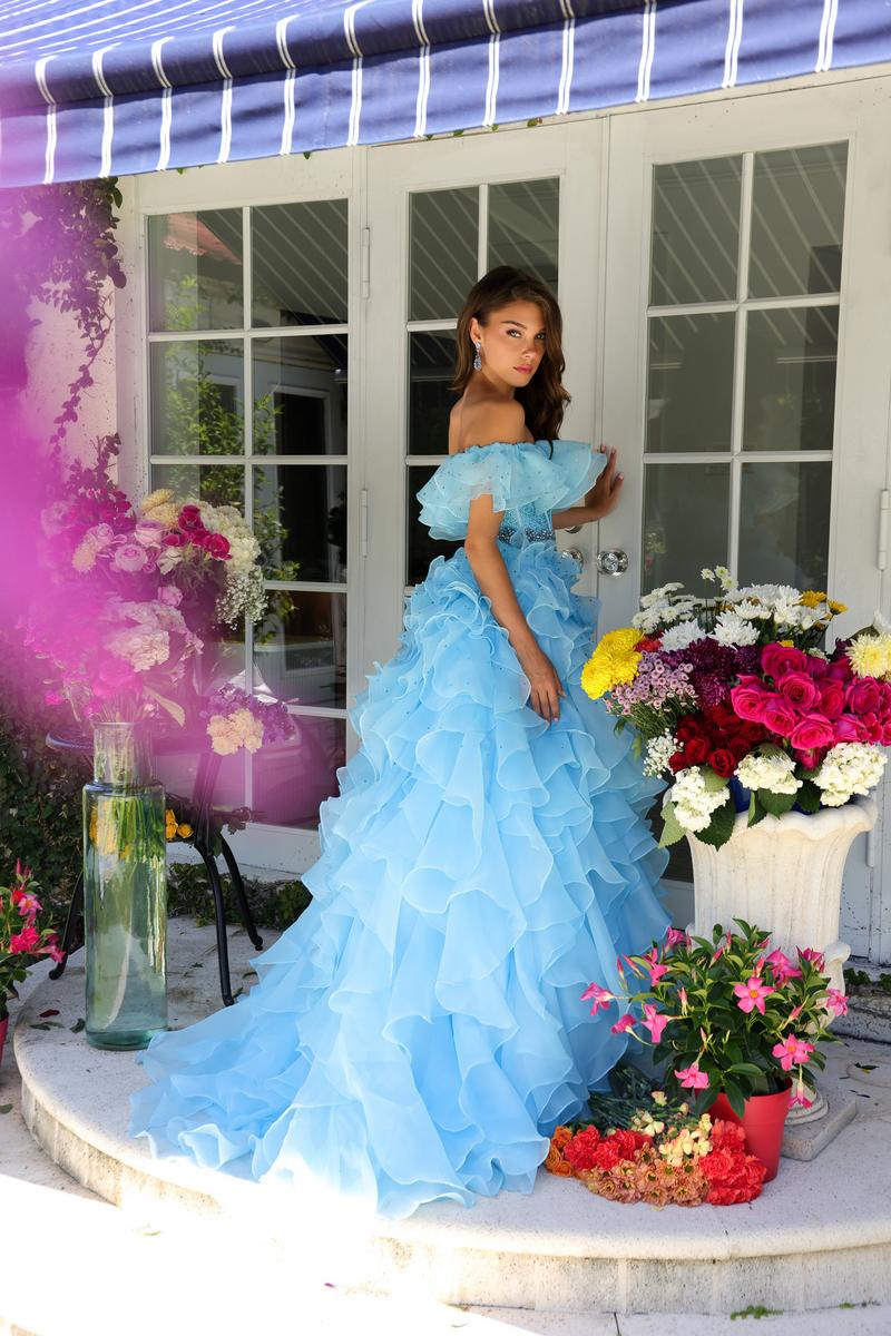 Ava Presley Ruffle Corset Prom Dress 29533 - Image 12