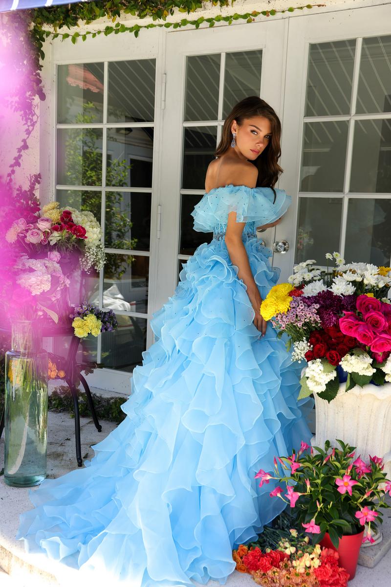 Ava Presley Ruffle Corset Prom Dress 29533 - Image 16