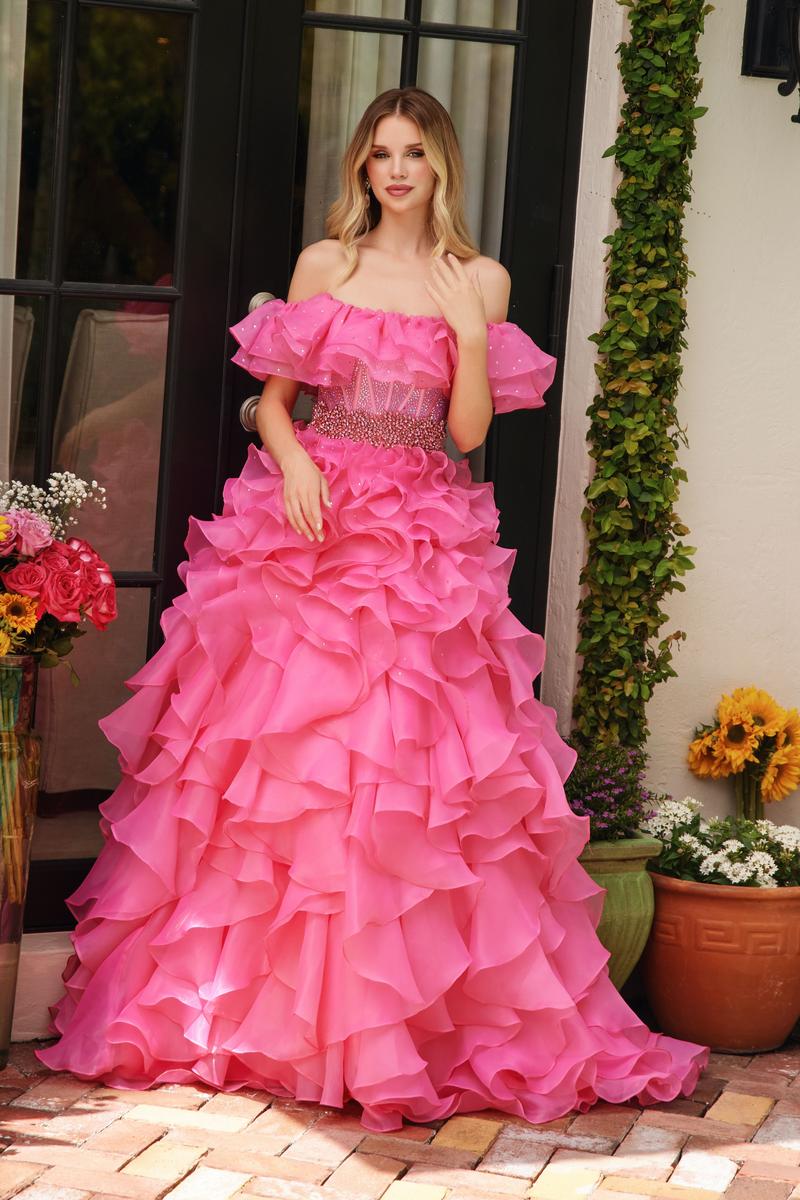 Ava Presley Ruffle Corset Prom Dress 29533 - Image 18