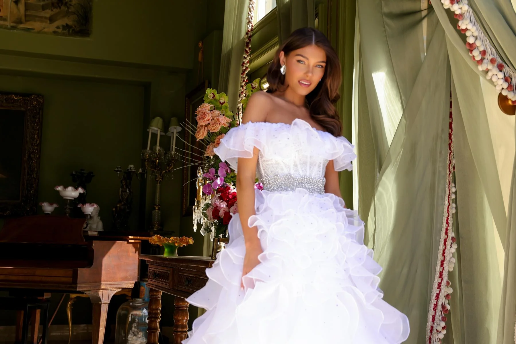 Ava Presley Ruffle Corset Prom Dress 29533 - Image 5