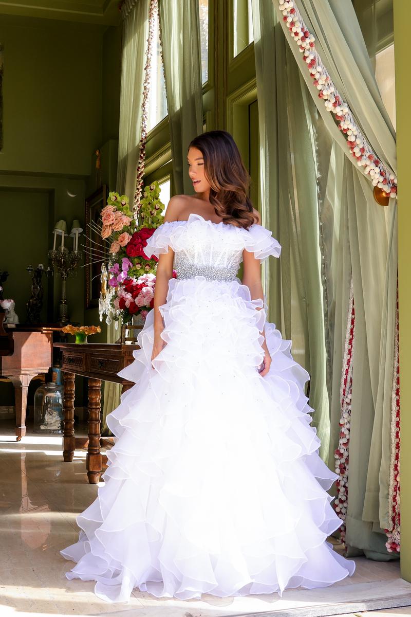 Ava Presley Ruffle Corset Prom Dress 29533 - Image 8