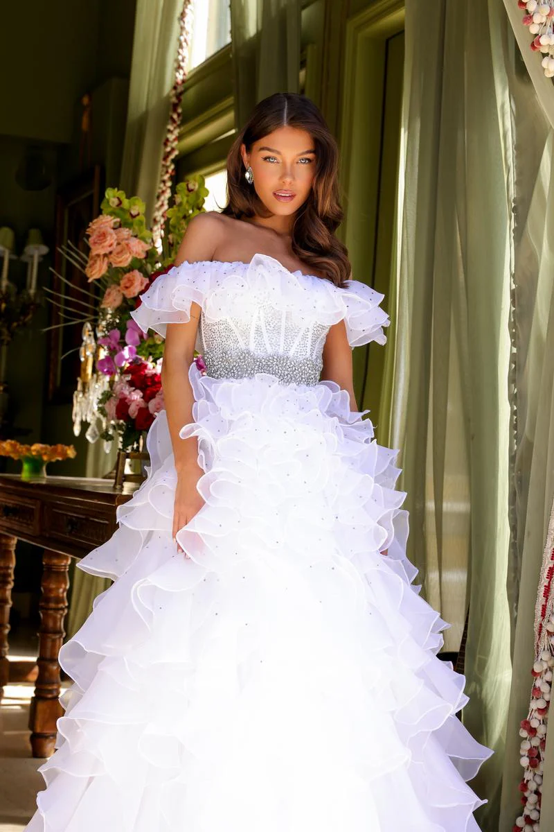 Ava Presley Ruffle Corset Prom Dress 29533 - Image 9