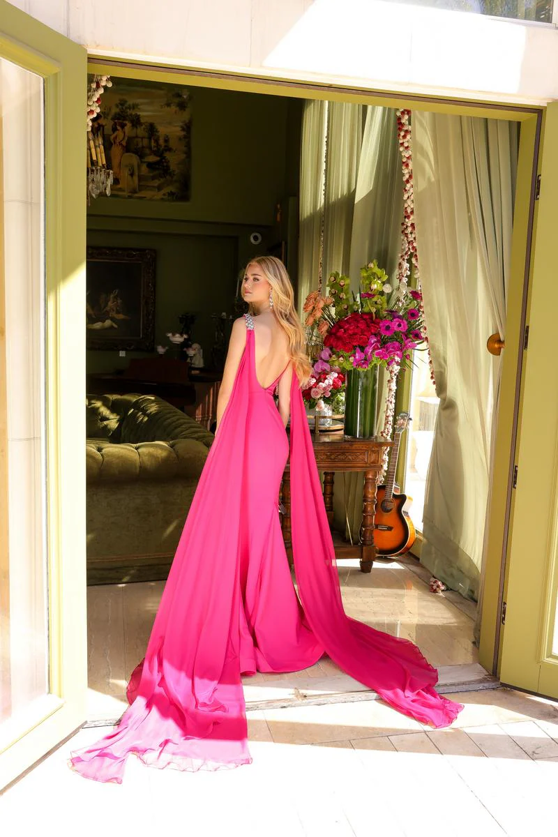 Ava Presley Shoulder Cape Pageant Dress 29535 - Image 8