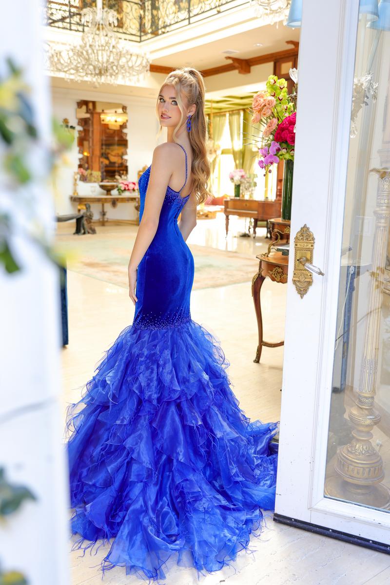 Ava Presley Velvet Mermaid Pageant Dress 29542 - Image 2