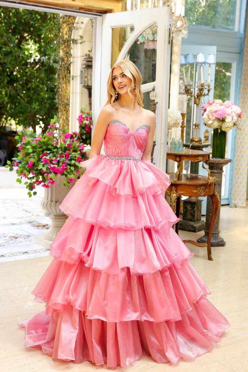 Ava Presley Strapless Ruffle Ball Gown Dress 29546 - Image 13