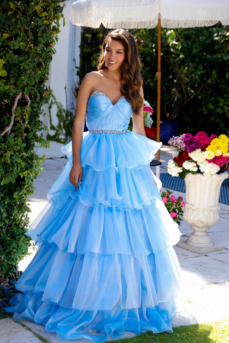 Ava Presley Strapless Ruffle Ball Gown Dress 29546 - Image 16