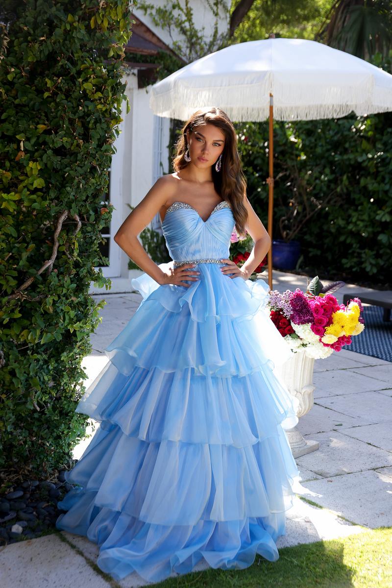 Ava Presley Strapless Ruffle Ball Gown Dress 29546 - Image 18