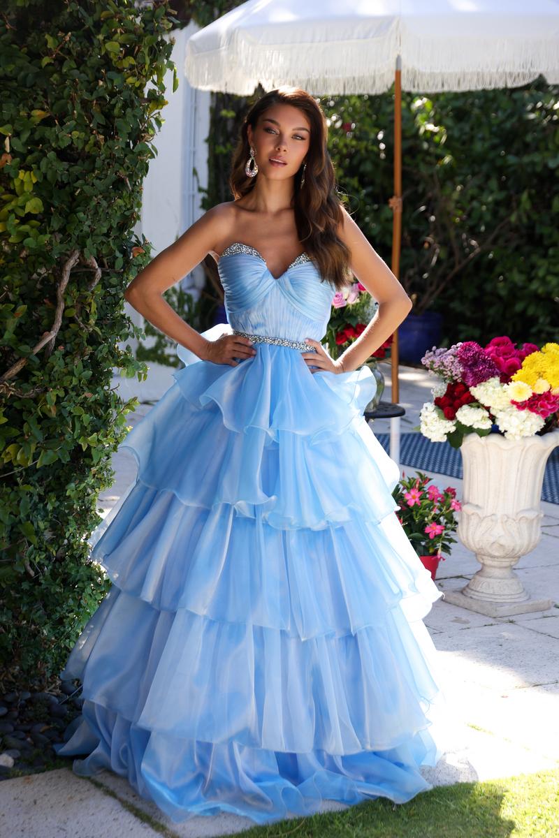 Ava Presley Strapless Ruffle Ball Gown Dress 29546 - Image 20