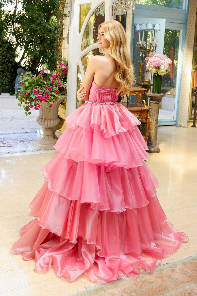 Ava Presley Strapless Ruffle Ball Gown Dress 29546 - Image 6