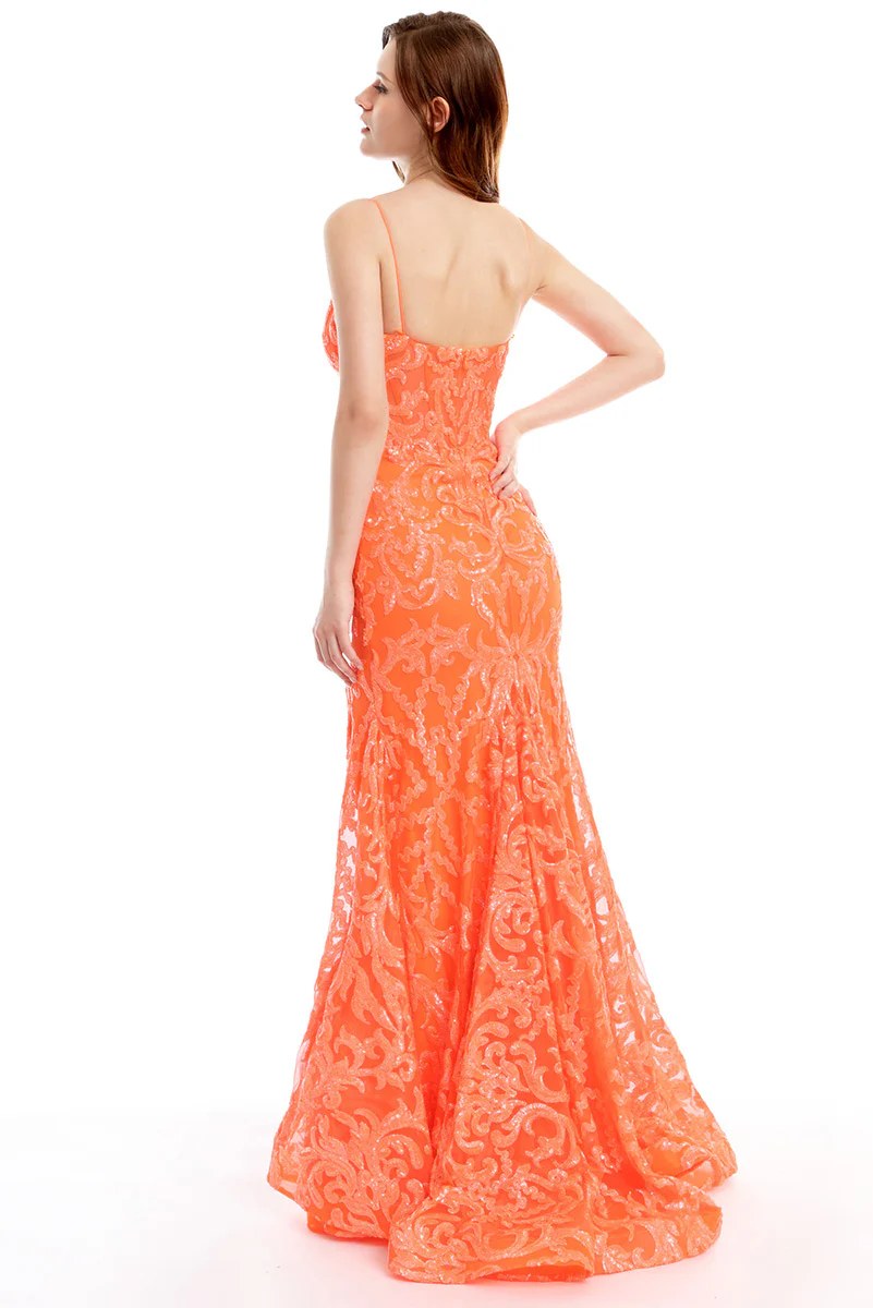 Ava Presley Sequin V-Neck Prom Dress 36004 - Image 2