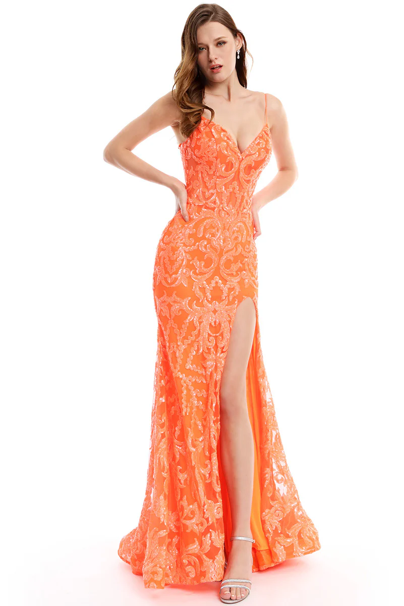 Ava Presley Sequin V-Neck Prom Dress 36004 - Image 5