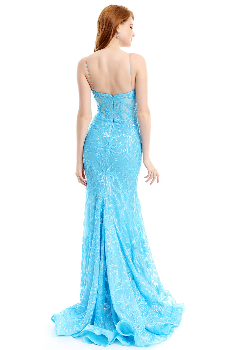 Ava Presley Sequin V-Neck Prom Dress 36004 - Image 9