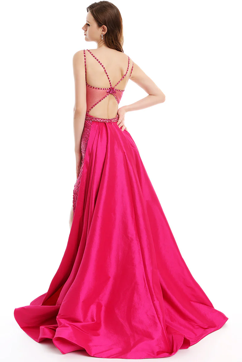 Ava Presley Fitted Cape Prom Dress 36031 - Image 2
