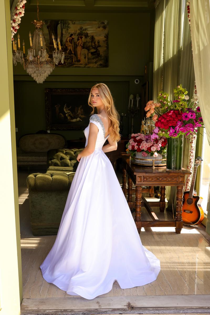 Ava Presley Satin Ball Gown Dress 39322 - Image 14