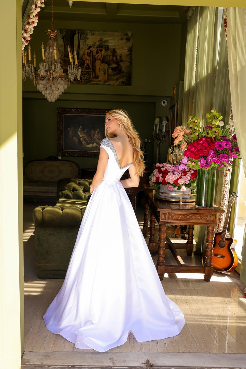 Ava Presley Satin Ball Gown Dress 39322 - Image 16