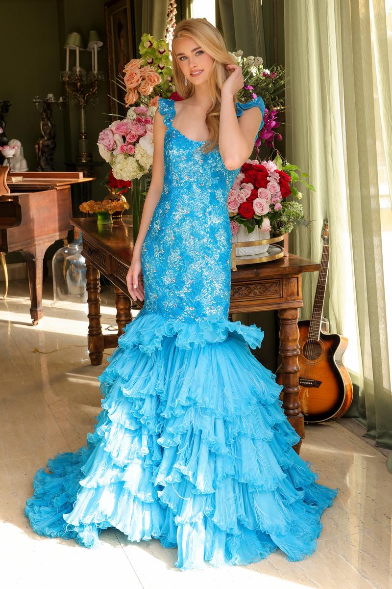 Ava Presley Mermaid Ruffle Pageant Dress 39551 - Image 3